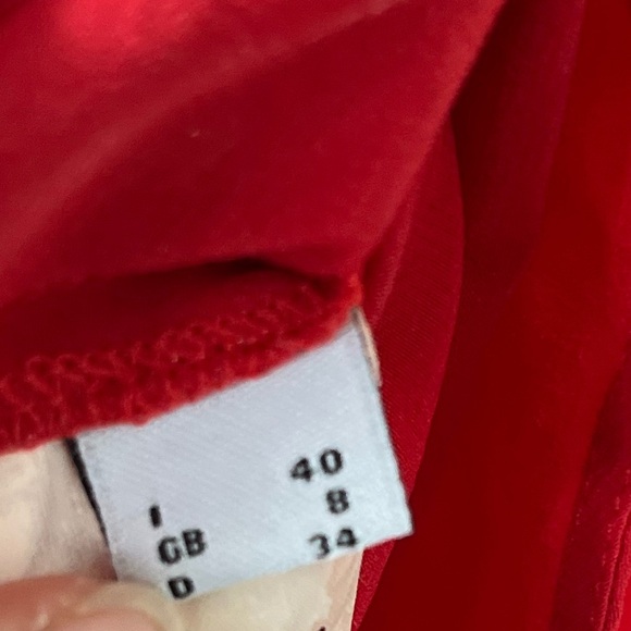 Pinko Red Silk Blouse with Flutter sleeves - Picture 7 of 13